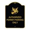Signmission Authorized Church Parking W/ Graphic, Black & Gold Aluminum Sign, 18" x 24", BG-1824-24331 A-DES-BG-1824-24331 - alternate 1